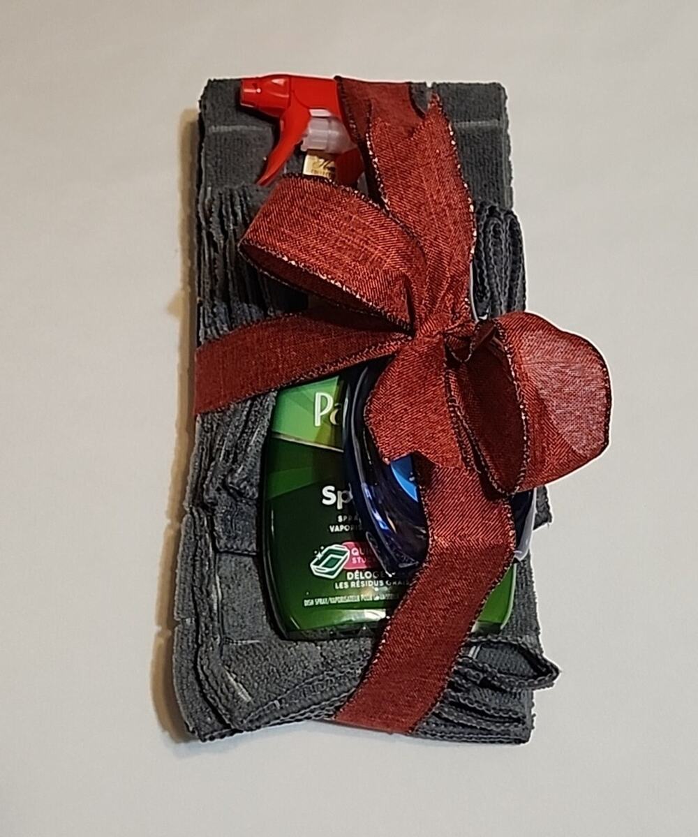 Palmolive Gift Set Dish Towels Hand Towel Palmolive Spray Away & Palmolive Gray